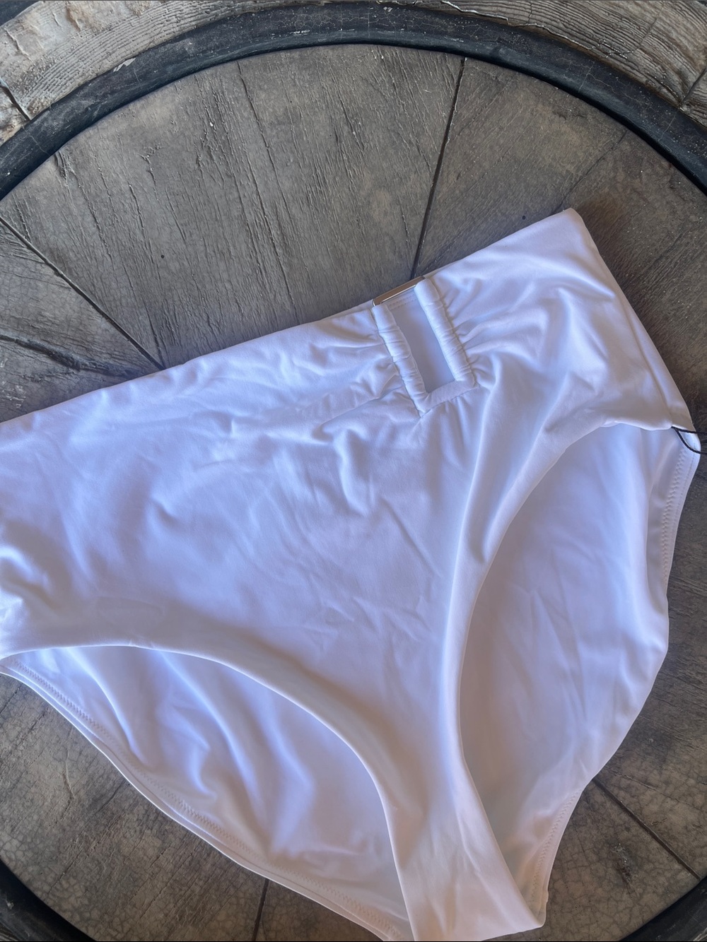 CALIA by Carrie Underwood White High-Waist Swim Briefs